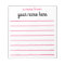 Personalized Lined Notepad for Girls