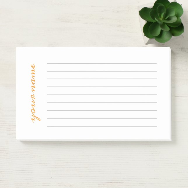 Personalized Lined Post It Notes (Office)