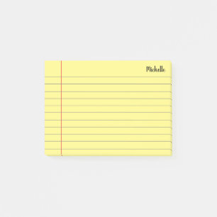  Personalized Lined School Notebook Paper Post-it Notes