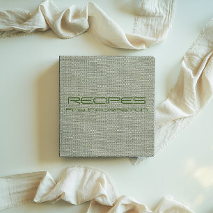 Personalized Linen canvas Binder