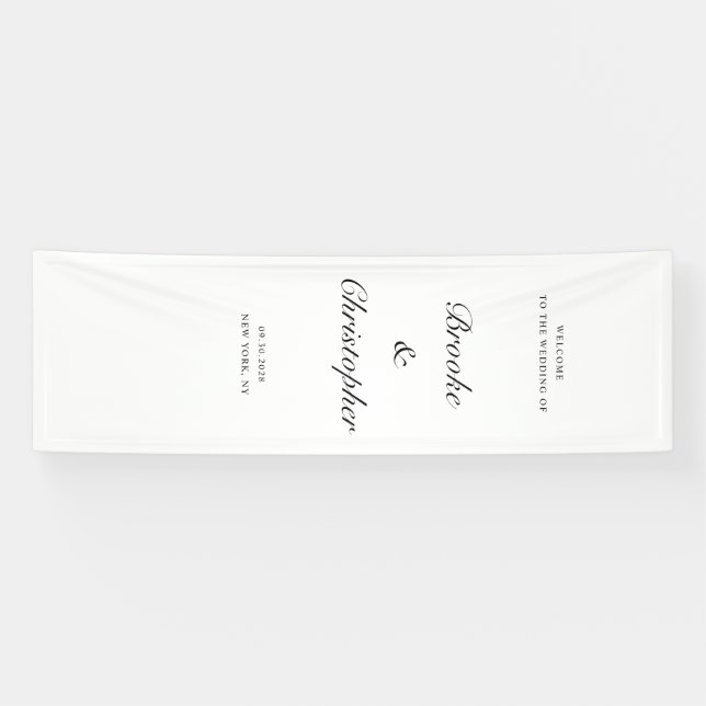 Personalized Linen Welcome Sign – Custom Fabric (Horizontal)