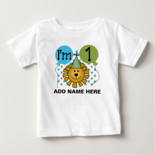 Personalized Lion 1st Birthday T-shirt