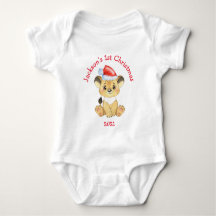 Personalized Lion 1st Christmas Baby Boy Blue