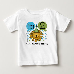 Personalized Lion 2nd Birthday Tshirt