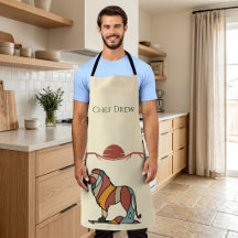 Personalized Lion Chef BBQ Apron