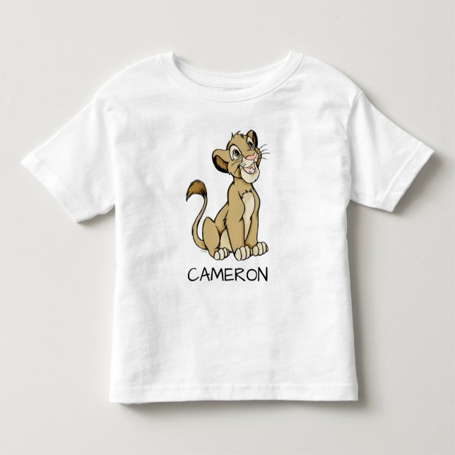Personalized Lion King Simba Toddler T-shirt (Front)