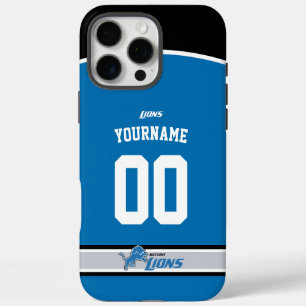 Personalized Lions Jersey American Football iPhone 16 Pro Max Case