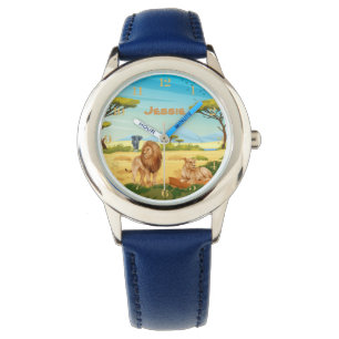 Personalized Lions on the Savannah  Watch