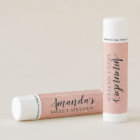 Personalized Lip Balm Party Favour | Rose Gold