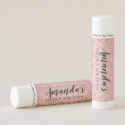 Personalized Lip Balm Party Favour | Rose Gold