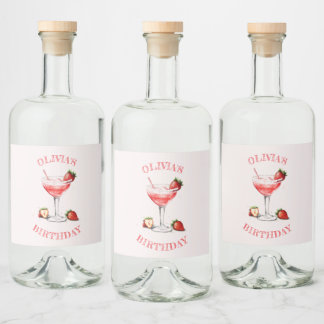 Personalized Liquor Bottle Label Cocktail Design