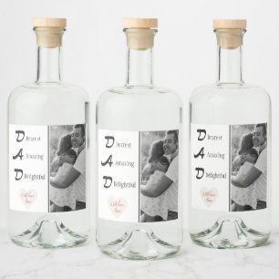 Personalized Liquor Bottle Labels   Gift for Dad