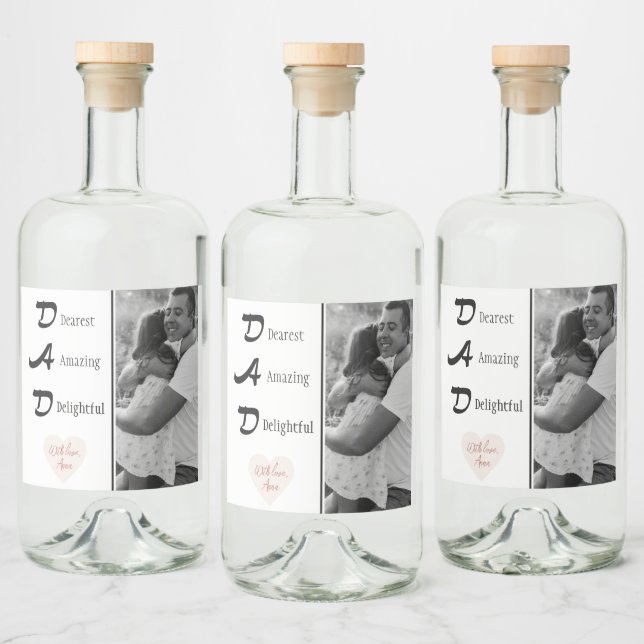 Personalized Liquor Bottle Labels | Gift for Dad (Bottles)