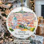 Personalized Lisbon Ornament, Portugal Gift Ceramic Ornament<br><div class="desc">A Personalized Travel Souvenir Ornament designed to celebrate your unforgettable trip to Lisbon. Whether you went for work, enjoyed a romantic getaway, or took part in a school exchange program, this ornament commemorates a special moment you’ll always cherish and want to remember for years to come. Celebrate the year you...</div>