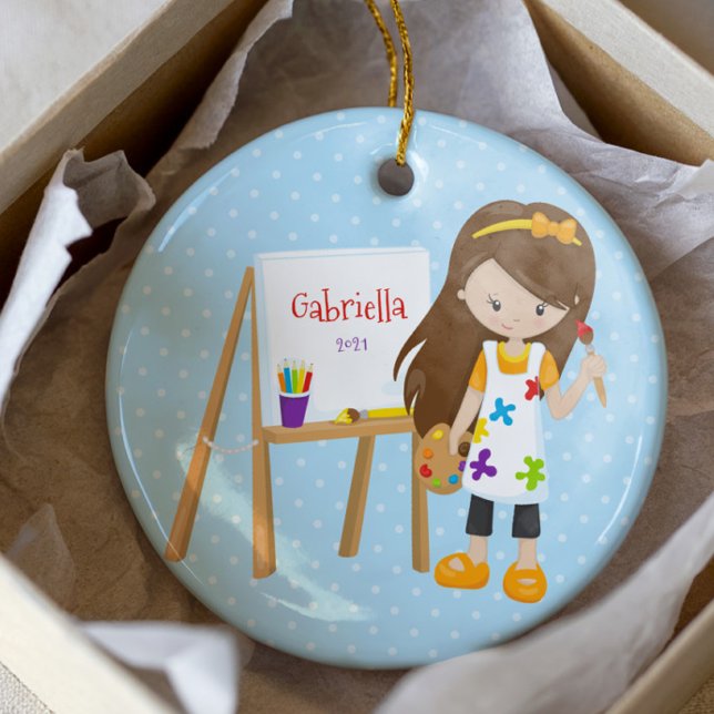 Personalized Little Artist Christmas Ornament (Creator Uploaded)