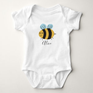 Personalized Little Bee Baby Bodysuit