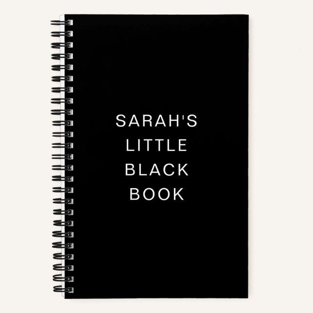 Personalized Little Black Book Notebook (Front)