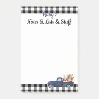 Personalized Little Blue Vintage Truck Post-it Notes