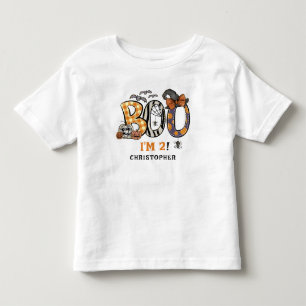 Personalized Little Boo Halloween 2nd Birthday Toddler T-shirt