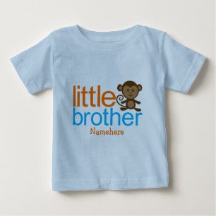 Personalized Little Brother Monkey Infant T-Shirt