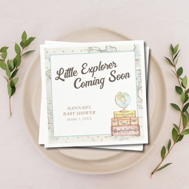 Personalized Little Explorer Baby Shower Napkins  (Personalized Little Explorer Baby Shower Napkins
)