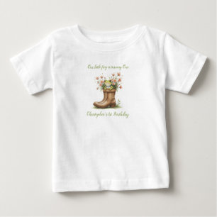 Personalized little frog Froggie 1st birthday Baby T-Shirt