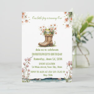 Personalized little frog Froggie 1st birthday Invitation