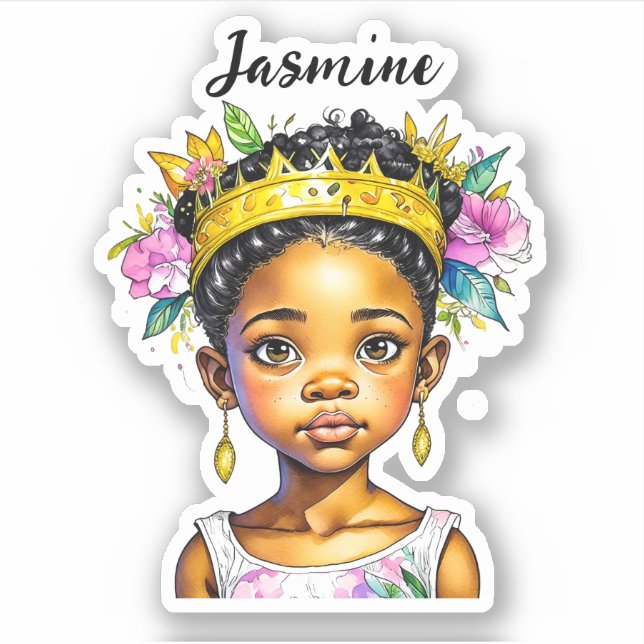 Personalized Little Girl Princess of Colour (Front)