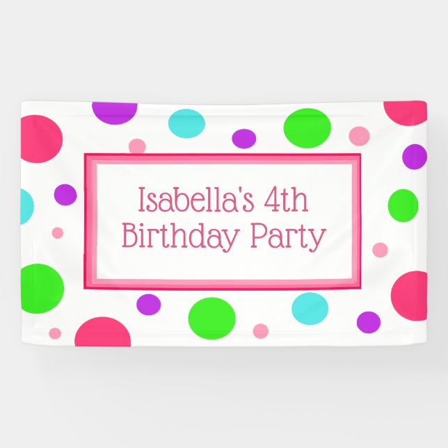 Personalized Little Girl's Birthday Banner (Horizontal)