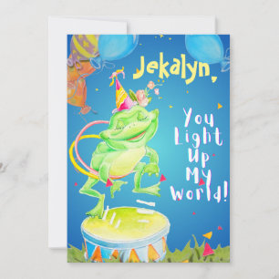 Personalized Little Girls Birthday Greeting card