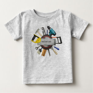 Personalized Little Handyman Tools Birthday Shirt