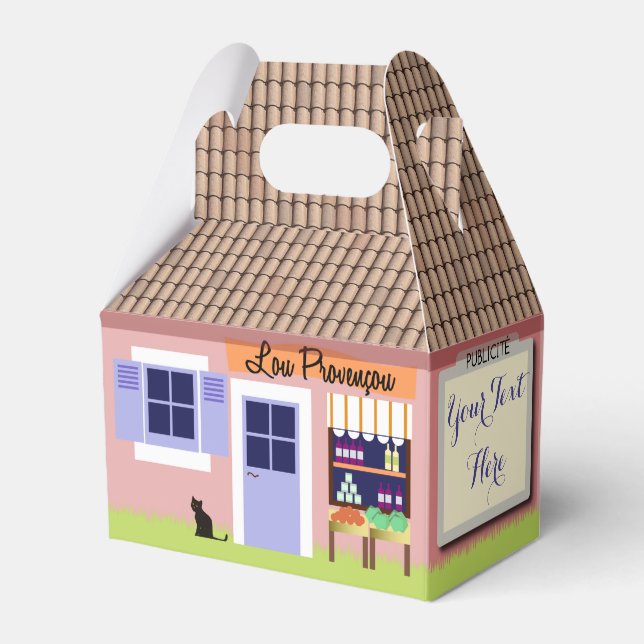 Personalized Little House of Provence Favour Box (Back Side)