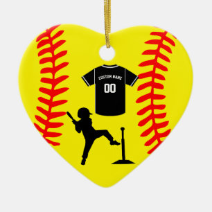 Personalized Little League Christmas - Photo Ceramic Ornament