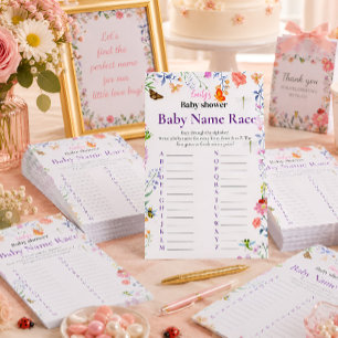 Personalized Little Love Bug Baby Name Race Game
