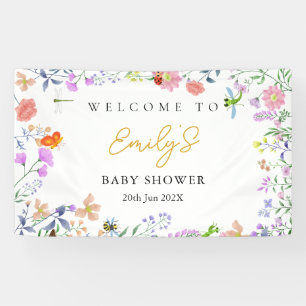 Personalized Little Love Bug Baby Shower Banner