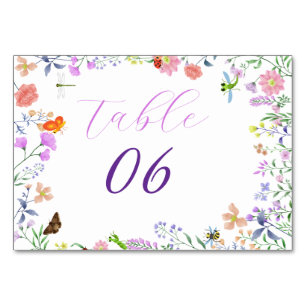 Personalized Little Love Bug Baby Shower Table Number