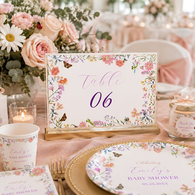 Personalized Little Love Bug Baby Shower Table Number (Creator Uploaded)