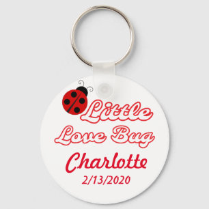 Personalized Little Love Bug Ladybug Keychain