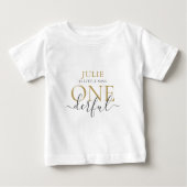 Personalized Little Miss ONEderful  Baby T-Shirt (Front)