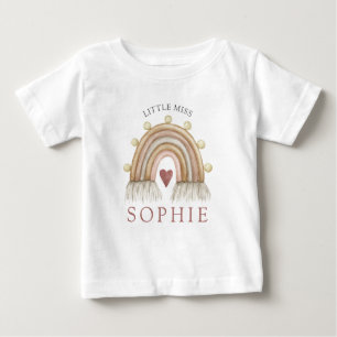 Personalized Little Miss Rainbow Baby T-Shirt