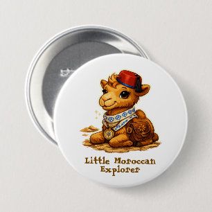 Personalized Little Moroccan Explorer Camel – Cute 3 Inch Round Button