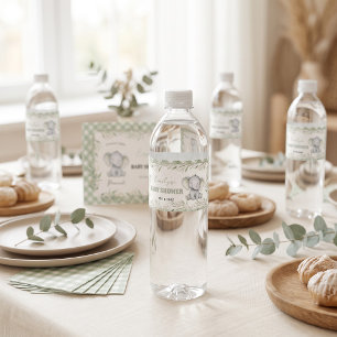 Personalized Little Peanut Baby Shower Water Bottle Label