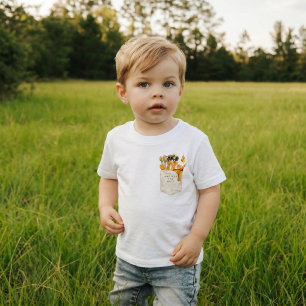 Personalized Little Pollinators Faux Pocket Bee Toddler T-shirt
