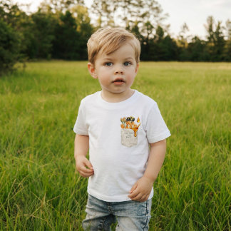 Personalized Little Pollinators Faux Pocket Bee Toddler T-shirt