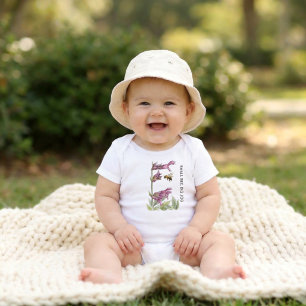 Personalized Little Pollinators Small Bee Baby Bodysuit
