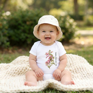 Personalized Little Pollinators   Small Bee Floral Baby Bodysuit