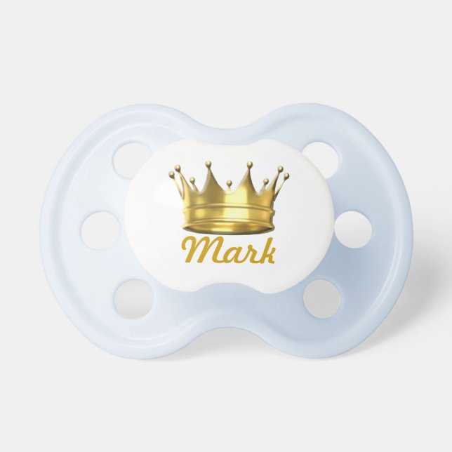 Personalized Little Prince Crown Pacifier (Front)