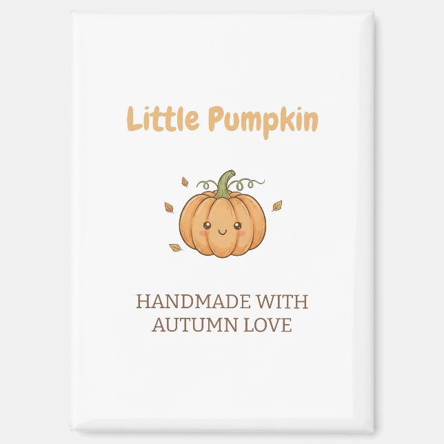Personalized Little Pumpkin Baby Blanket Magnet (Front)