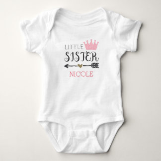 Personalized Little Sister Baby Bodysuit