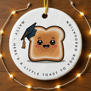 Personalized Little Toast to Your Graduation Gift Ceramic Ornament